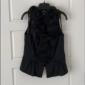 Cartise Black Corset Top Full Length Ruffle